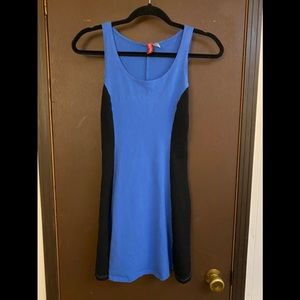 Blue and black light dress